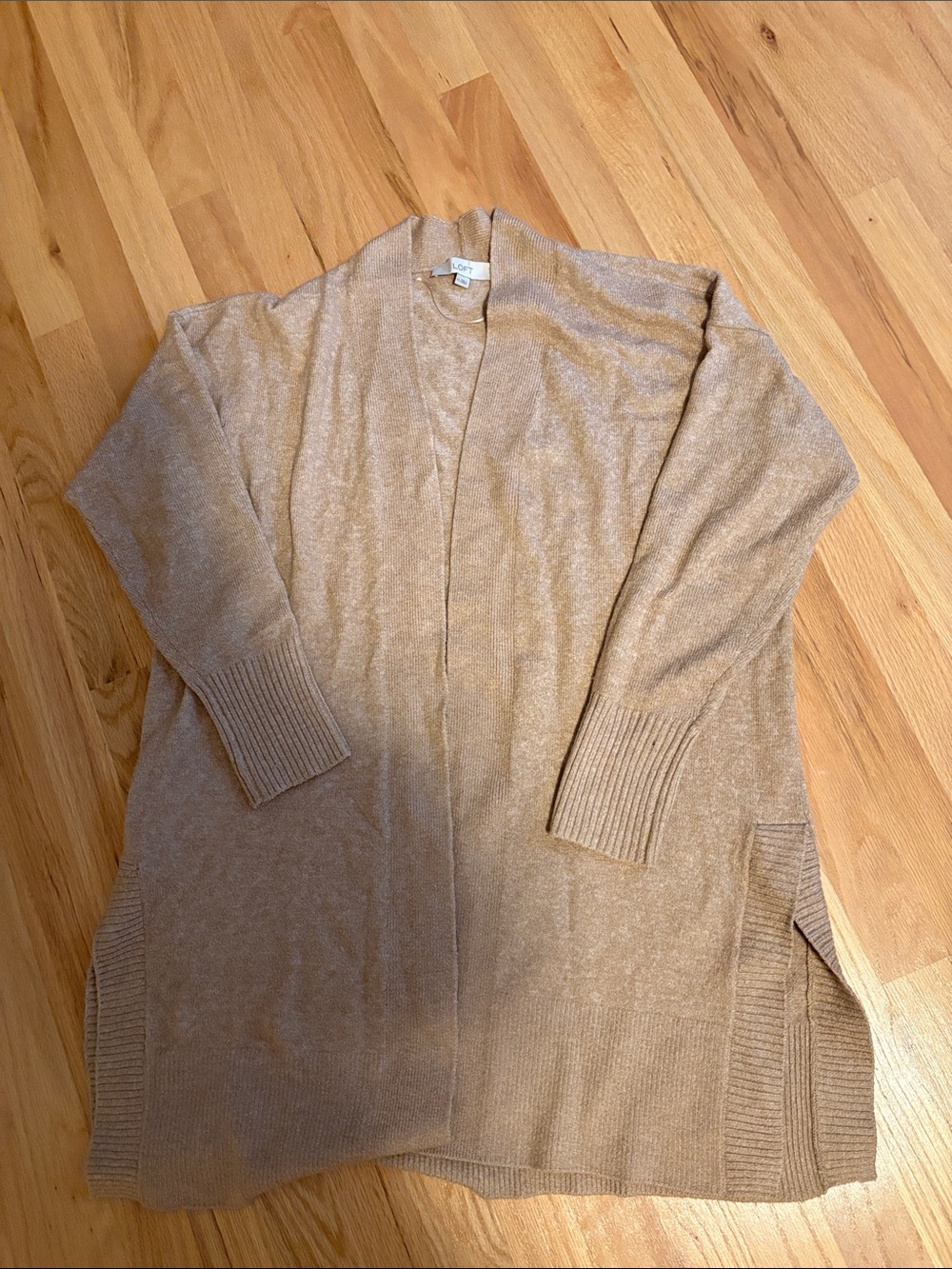 LOFT Beige Open-Front Women’s Cardigan Sweater